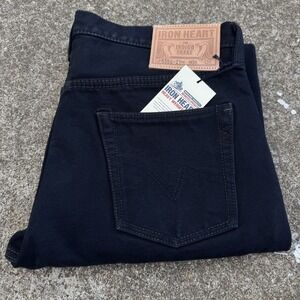 NWT IRON HEART IH-555S-21OD 21OZ 36x36 SELVEDGE DENIM SLIM CUT JEANS INDIGO g5a